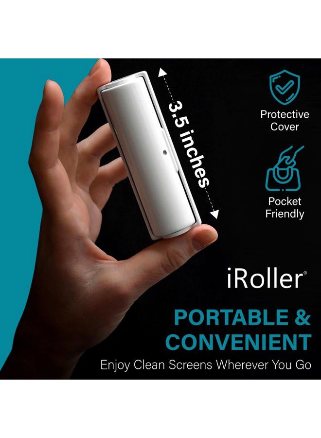 iRoller Phone Screen Cleaner - - Portable Touchscreen Cleaning Tool for Smartphone & iPad, Laptop Computer Monitor- Reusable & Washable - No Residue, Removes Smears & Smudges - 3.5" - Image 4