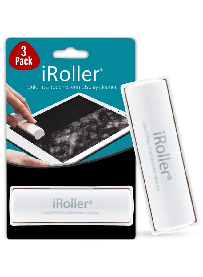 iRoller Phone Screen Cleaner - - Portable Touchscreen Cleaning Tool for Smartphone & iPad, Laptop Computer Monitor- Reusable & Washable - No Residue, Removes Smears & Smudges - 3.5" - Image 1