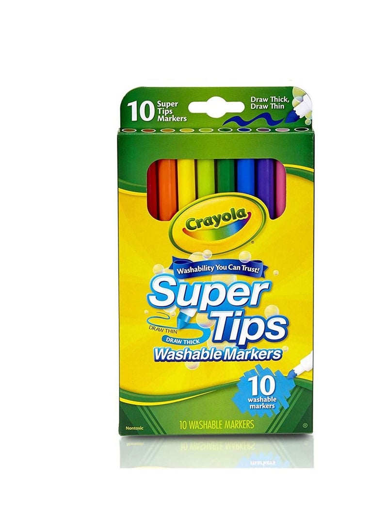 Crayola - Super Tips 10-color Washable Markers - Assorted - Image 1