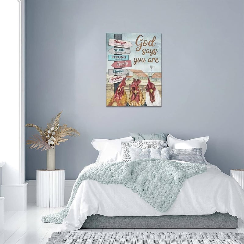 Tijuboni Farmhouse Rooster Canvas Wall Art - Image 5