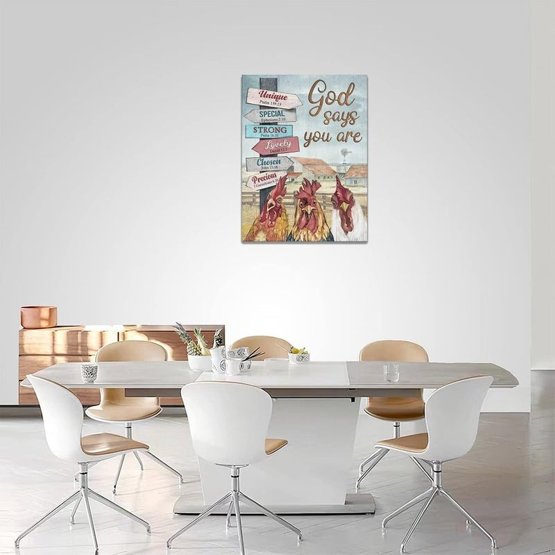 Tijuboni Farmhouse Rooster Canvas Wall Art - Image 2