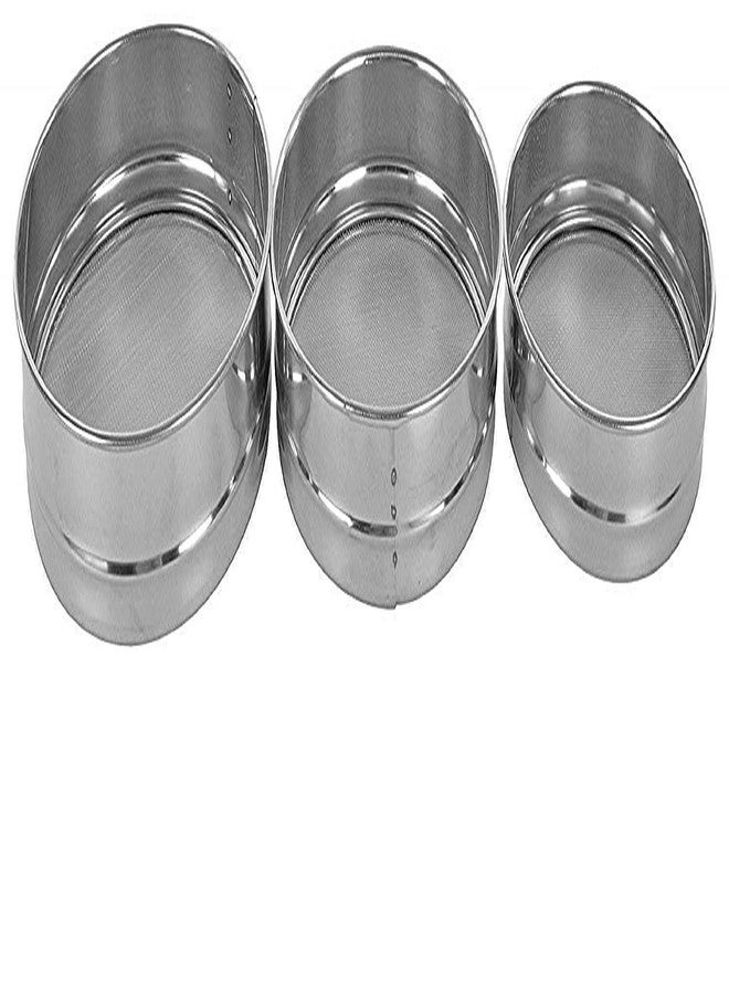 Logro Atta Chalni Sieve Sifting Strainer Cake Sugar Baking Kitchen Tools Flatware Sets Sifters for Baking & Powdered Sugar - Image 1
