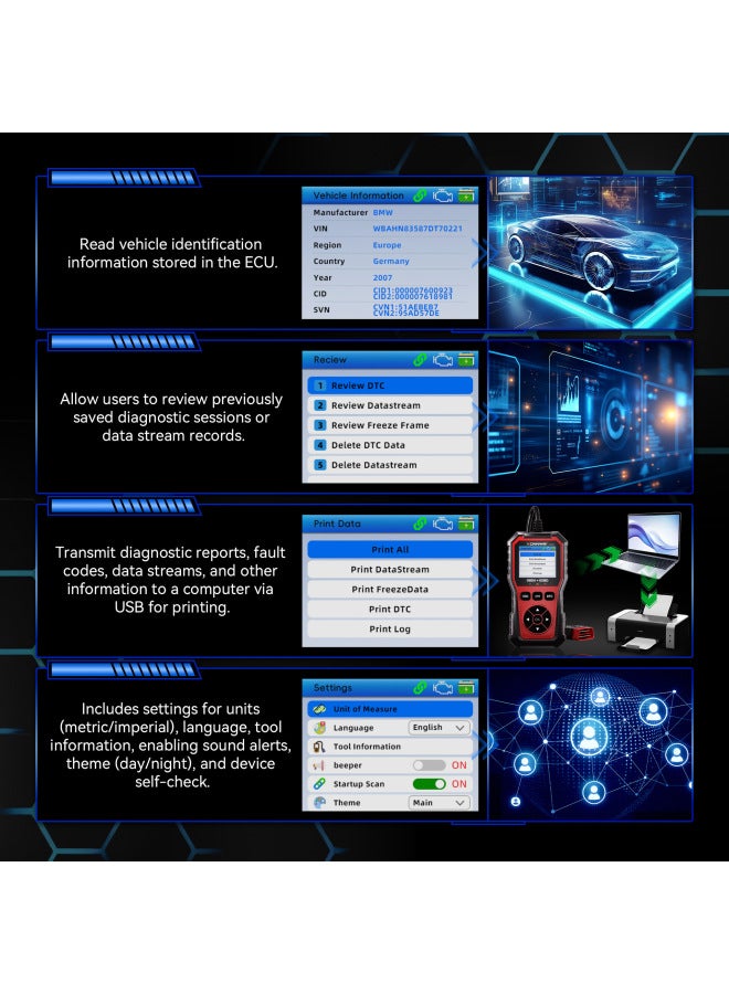 Konnwei New Kw330 Obd2 Car Engine Fault Diagnosis Fault Instrument Car Obd2 Eobd Fault Diagnosis Instrument - Image 3