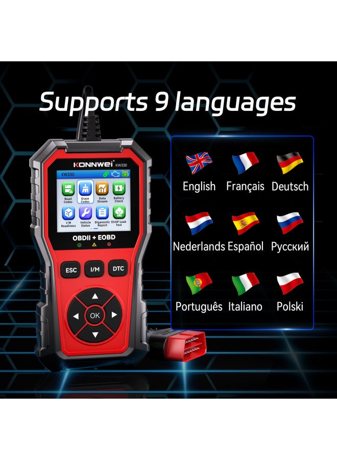 Konnwei New Kw330 Obd2 Car Engine Fault Diagnosis Fault Instrument Car Obd2 Eobd Fault Diagnosis Instrument - Image 2