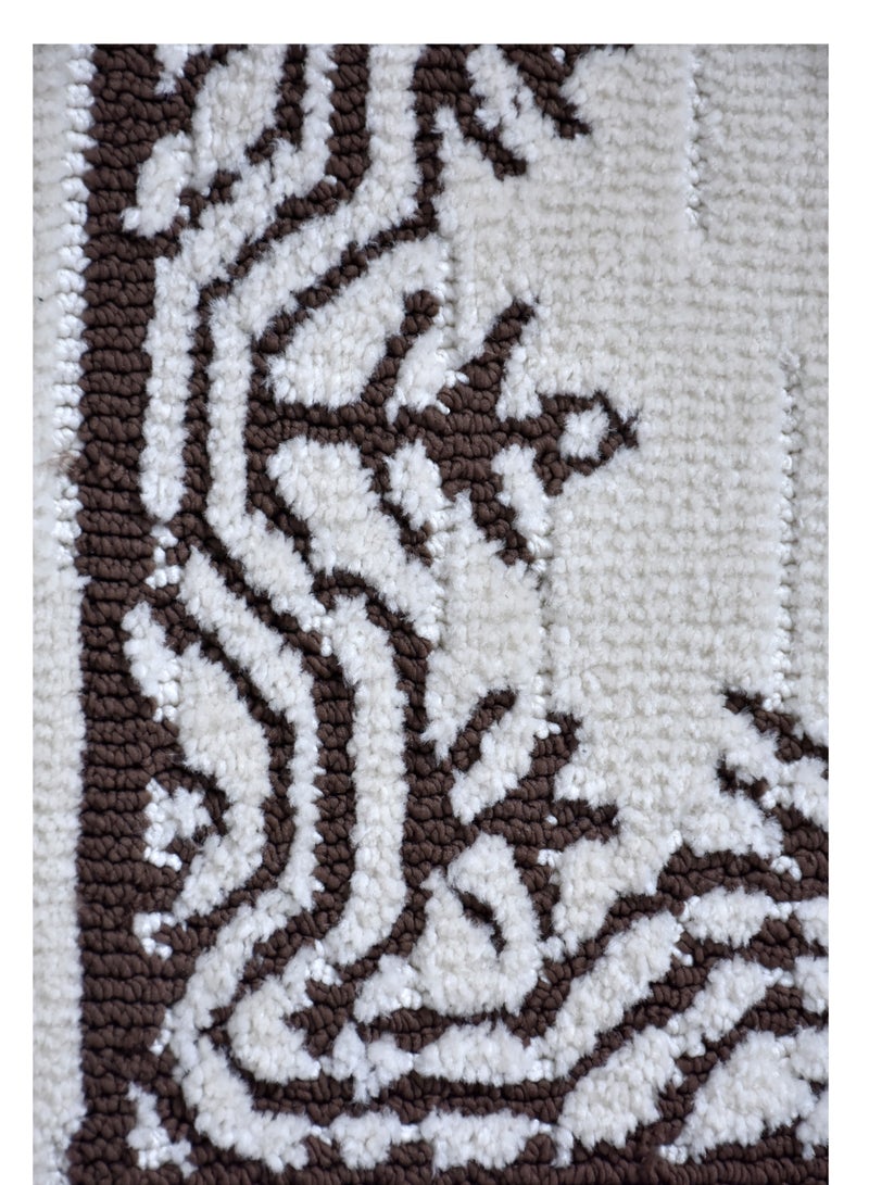 FLORA-Ivory-Brown-190x290 CMS--anti skid rug - Image 2