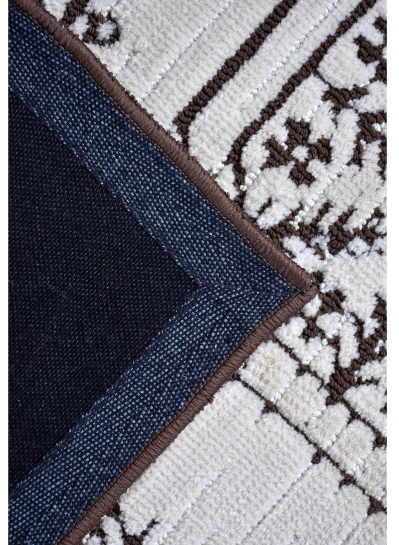 FLORA-Ivory-Brown-190x290 CMS--anti skid rug - Image 3