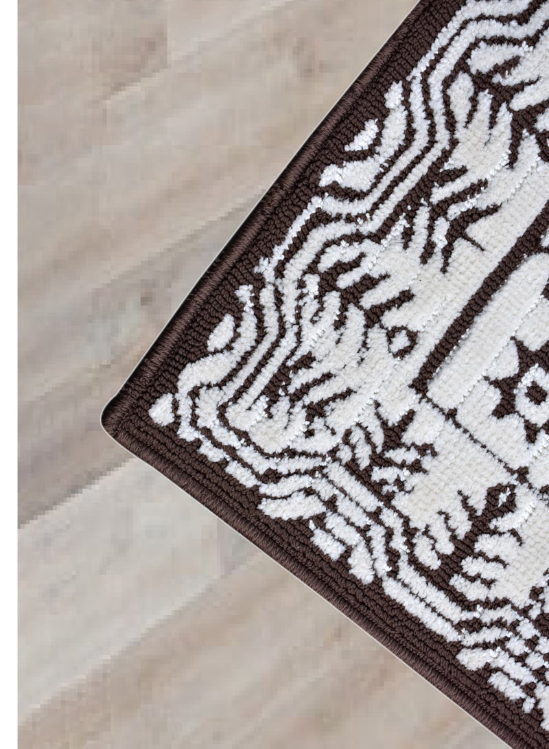 FLORA-Ivory-Brown-190x290 CMS--anti skid rug - Image 4