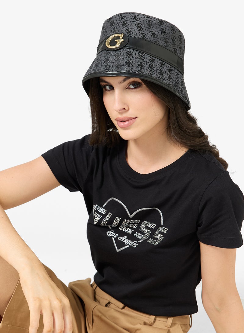 GUESS Logo Curve Peak Cap - Image 4