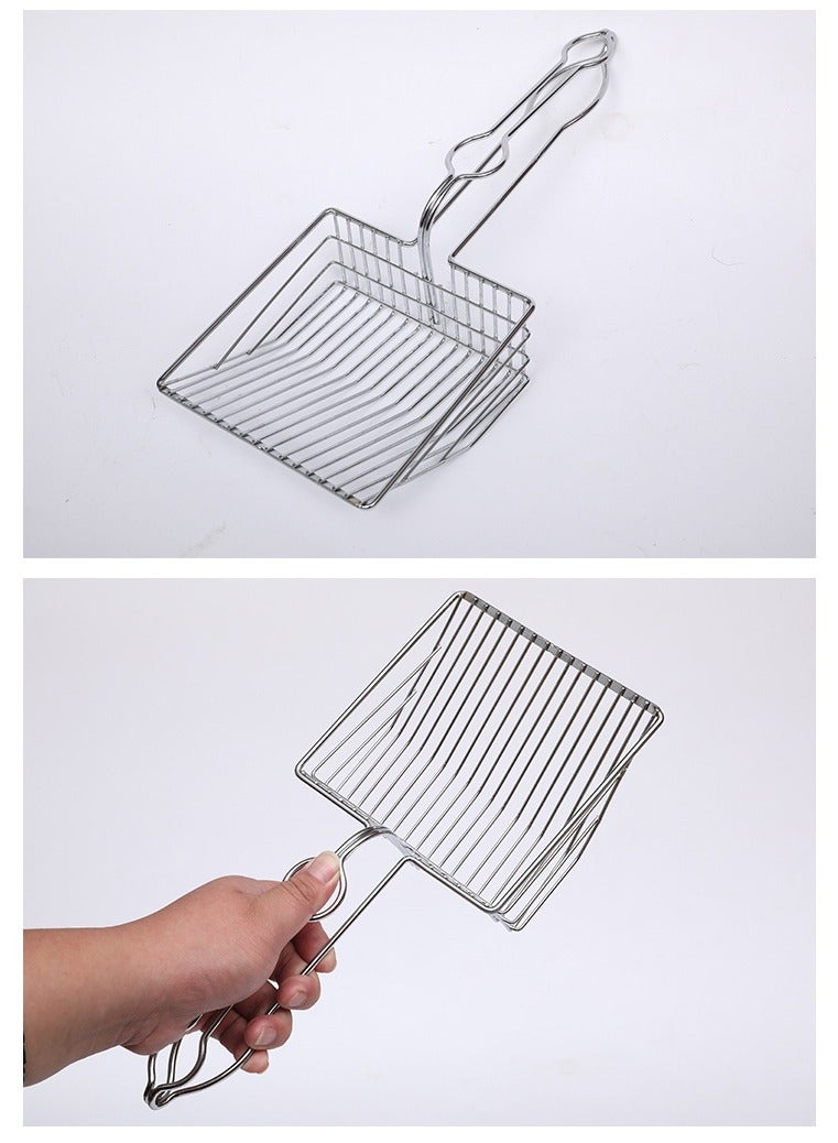 Cat Litter Scoop - Silver, Fast Sifting Deep Shovel, Designed for Multi-Cat Owners - Image 3