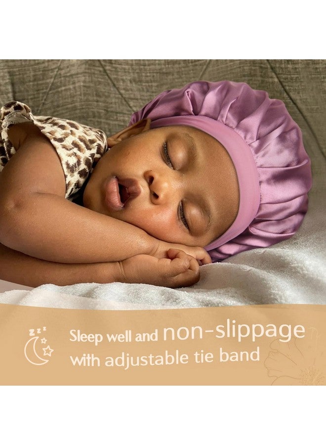 يانيبست قطعة بونيه الطفل الحرير بونيه للأطفال قبعة النوم مجعد الشعر الطبيعي الحرير بونيه للفتيات الفتيان الرضع - Image 5
