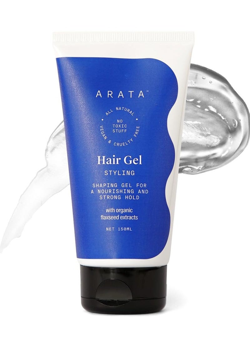 أراتا جل تصفيف الشعر مستخلص بذور الكتان من Arata | قبضة متوسطة إلى قوية | أنماط ظهر أنيقة وناعمة | يدير الشعر المجعد والتطاير | غير لزجة | 150 مل - Image 1