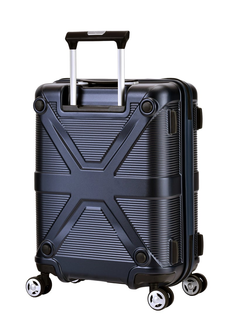 إيمينينت حقيبة سفر صلبة بعجلات مزدوجة هادئة وقفل ، كابينة أمتعة بعجلات من البولي كربونات خفيفة الوزن، مقاس  ليلي أزرق - Image 4