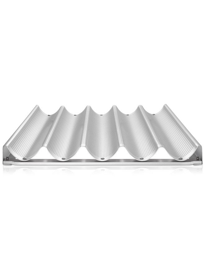 GRIDMANN 18" x 26" Commercial 5 Count Long Aluminum Baguette Pan, Perforated French Bread Loaf Baking Pan - Image 5