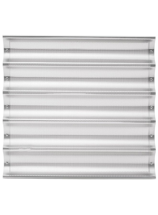 GRIDMANN 18" x 26" Commercial 5 Count Long Aluminum Baguette Pan, Perforated French Bread Loaf Baking Pan - Image 4