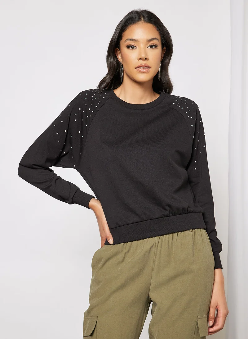 Jacqueline de Yong Embellished Sweatshirt