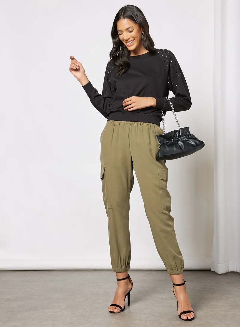 Jacqueline de Yong Embellished Sweatshirt