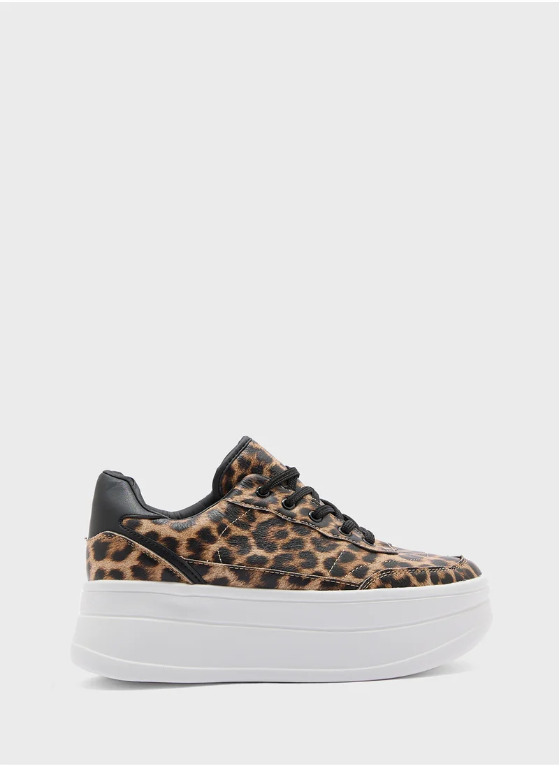 جينجر Leopard Print Sneakers