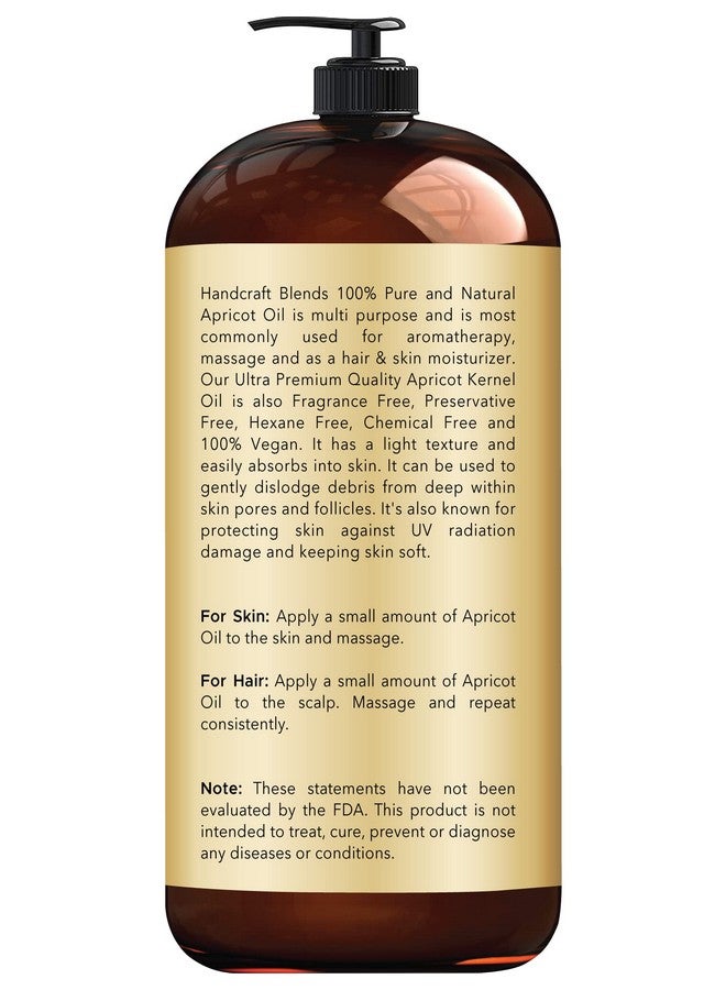 handcraft Blends Apricot Kernel Oil100% Pure And Naturalpremium Quality Cold Pressed Carrier Apricot Oil For Aromatherapy Massage And Moisturizing Skinhuge 28 Fl. Oz - Image 2