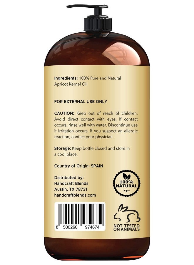 handcraft Blends Apricot Kernel Oil100% Pure And Naturalpremium Quality Cold Pressed Carrier Apricot Oil For Aromatherapy Massage And Moisturizing Skinhuge 28 Fl. Oz - Image 3