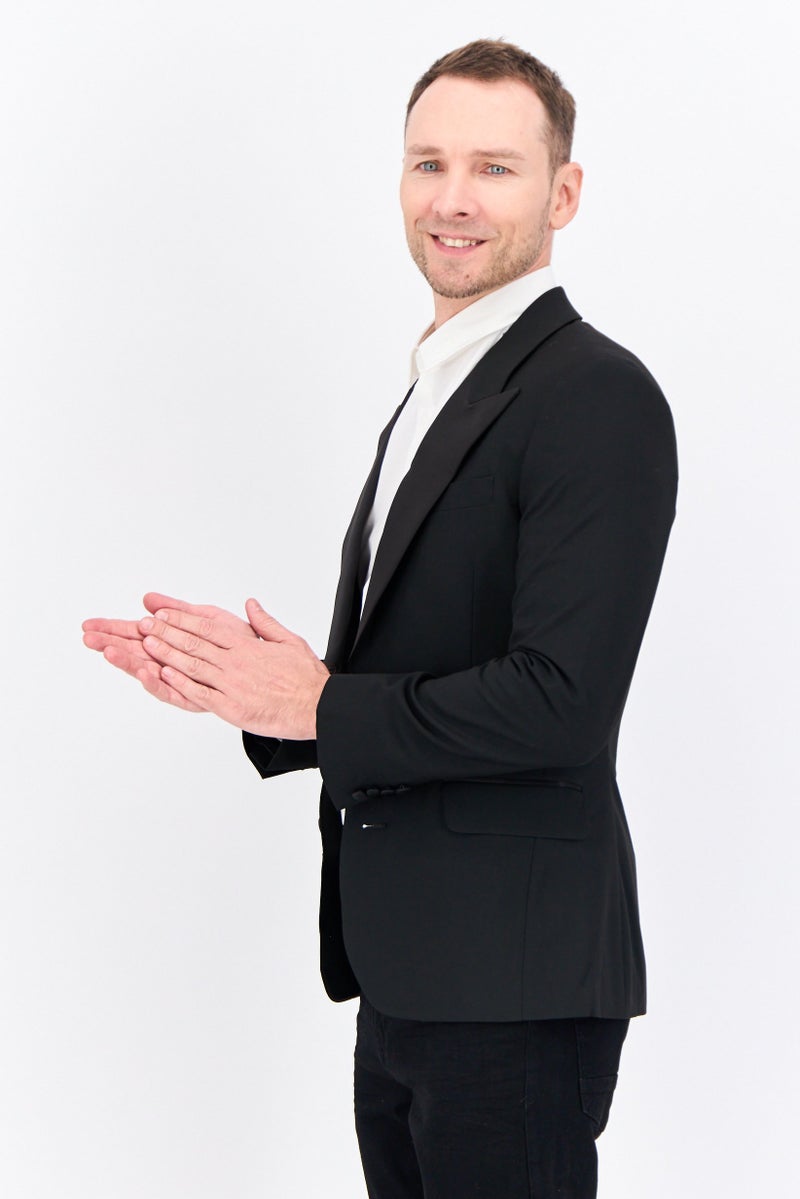 Asos Design Men Slim Fit Solid Formal Blazer, Black - Image 2