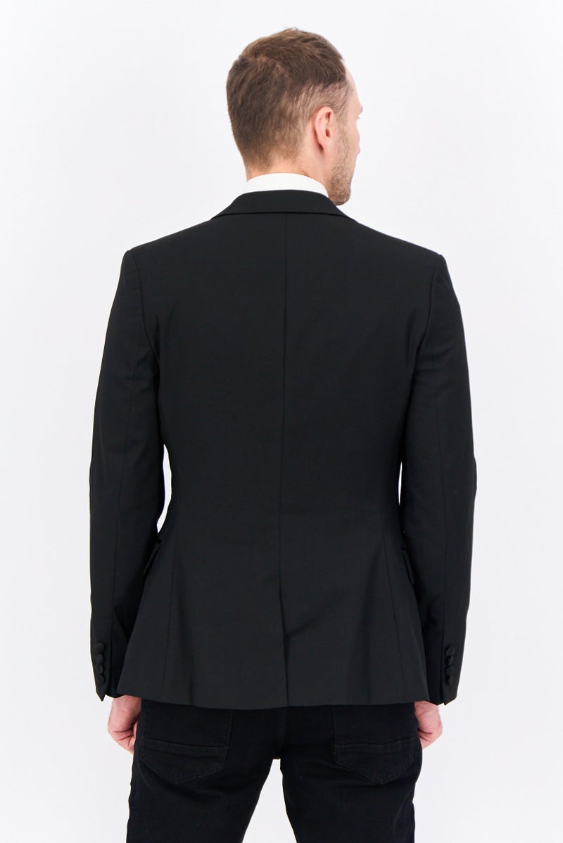 Asos Design Men Slim Fit Solid Formal Blazer, Black - Image 3