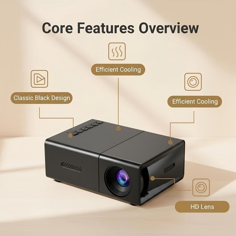 1pc USB Powered Mini HD Projector For Home Movies And Office Presentations - Image 2