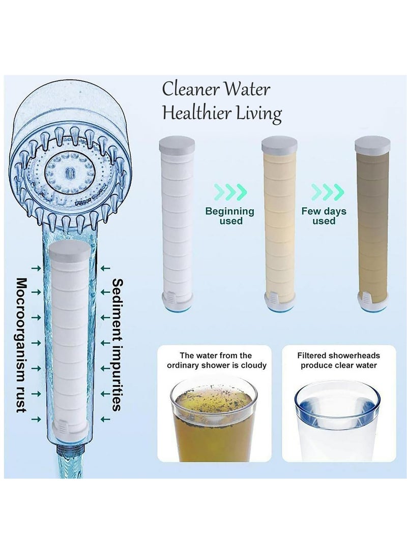 Arabest - Shower Head, 3 Settings High Pressure Shower Head Handheld Shower Set, Filtered Hand Held Shower Built-in Filter Element, with 1.5M Stainless Steel Hose, Non Perforated Shower Base - Image 1
