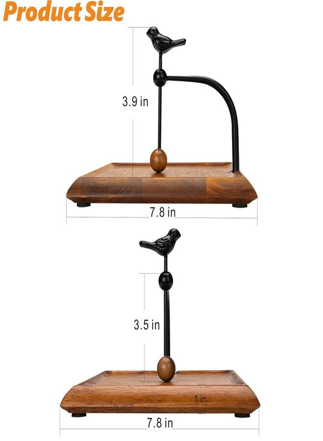 ALLCENER Wooden Napkin Holder for Table, Napkin Holders for Paper Napkins, Wooden Flat Napkin Holder with Bird-shaped Handle, Rustic Kitchen Decor for Counter, Ideal Napkin Dispenser for Dining Countertops - Image 4
