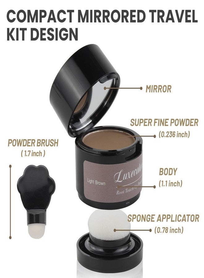 Luxecolors Root Touch Up Powder (Light Brown) for Thinning Hair Concealer, Gray Coverage, Eyebrows Powder, Bald Spot Root Cover Up for Women - Image 3