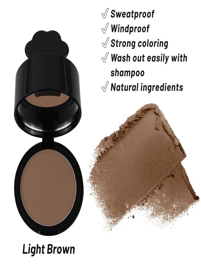Luxecolors Root Touch Up Powder (Light Brown) for Thinning Hair Concealer, Gray Coverage, Eyebrows Powder, Bald Spot Root Cover Up for Women - Image 2