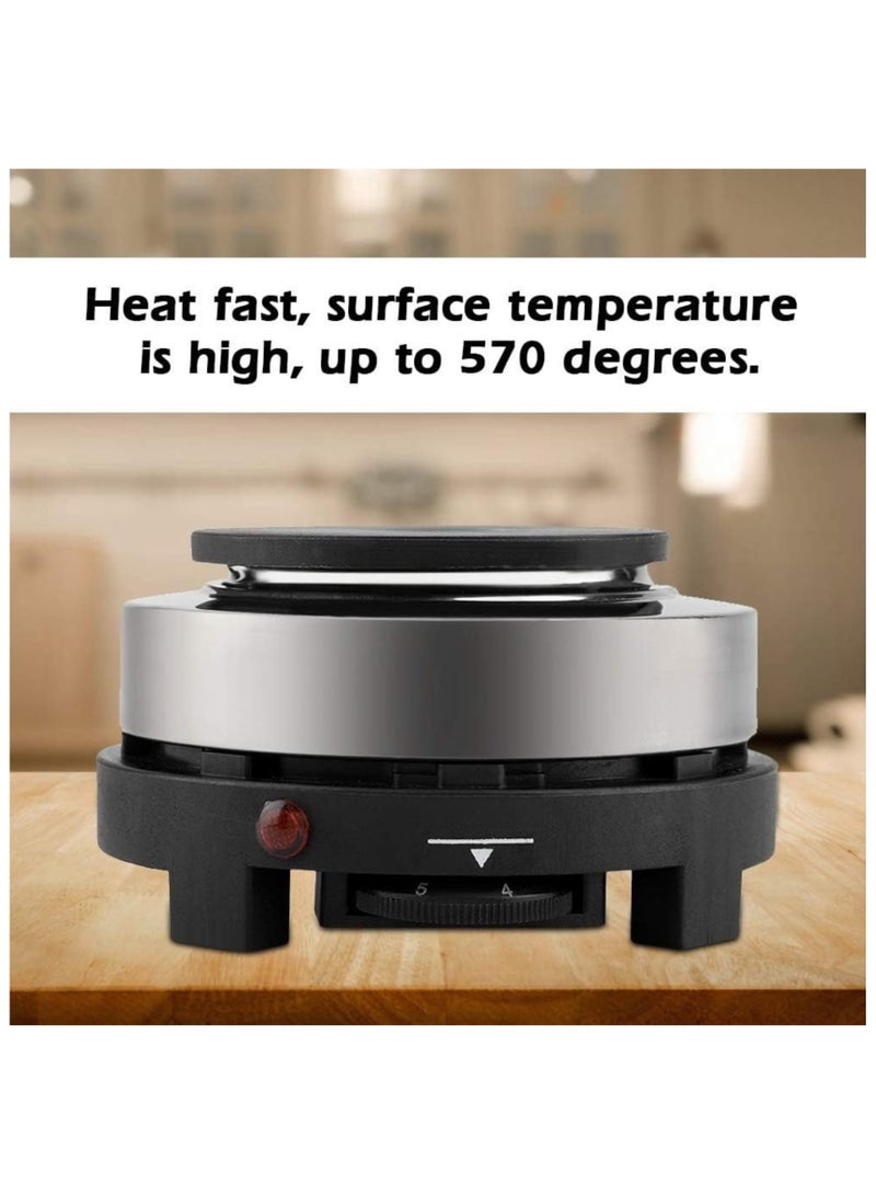 ECVV Portable Electric Stove 500W Mini Hot Plate, Compact Single Burner for Cooking, Soup, Tea, Coffee, Porridge & Hot Pot, Fast Heating Multifunctional Electric Cooker for Home & Travel - Image 2