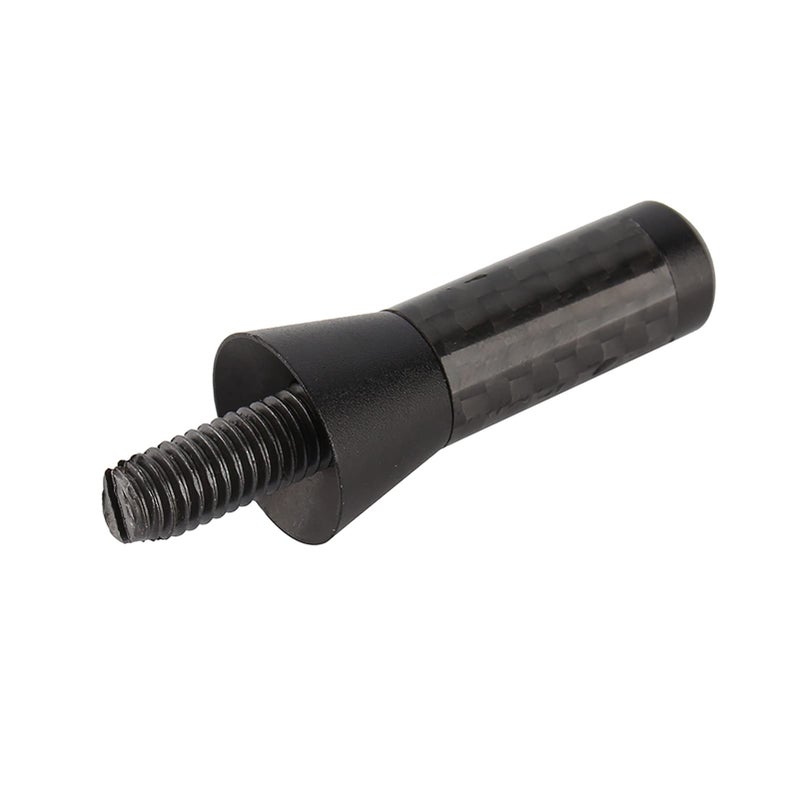 Universal Fit Carbon Fiber Aluminum Car Short Antenna Black 1 38 Inch Length - Image 5