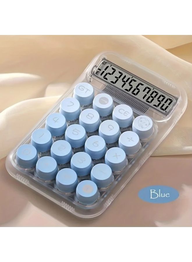 Large 5.7 Inch Transparent Calculator Big Buttons 10 Digits Purple Pink Gradient Kawaii Office - Image 5
