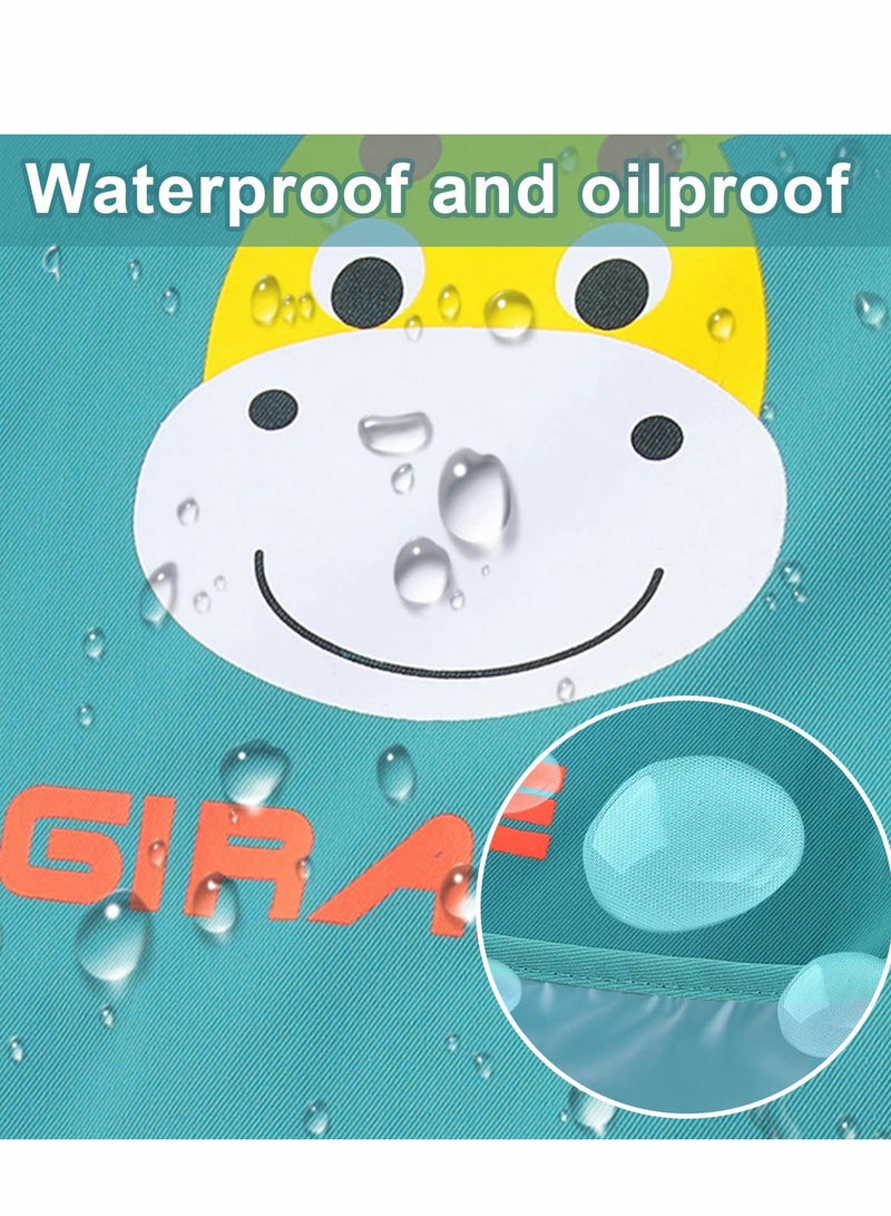 3 Pack Baby Bibs, Sleeveless Sleeve Bibs, Toddler Bibs Baby Feeding Bib Set with Crumb Catcher Pocket, Unisex Washable Adjustable Apron Little Kids Soft Protection Clothes 6-12 Months - Image 2