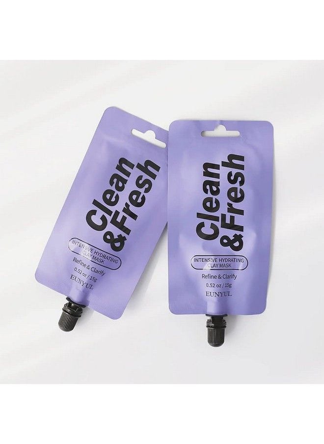 Eunyul [Pack Of 5] Eunyul Clean&Fresh Facial Clay Mask Pack Pouch [15G X 5Pcs] Korean Skincare Deep Pore Cleansing For Dull Skin Clay Mask Variety Pack  - Image 4