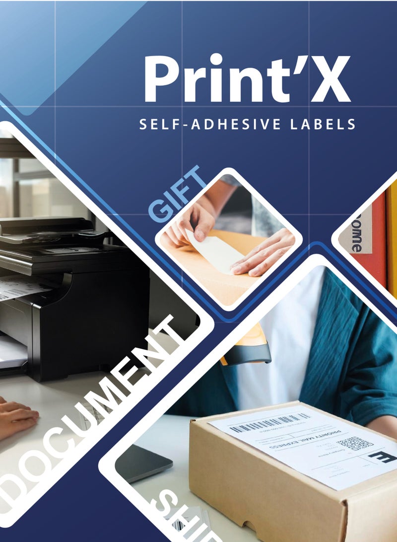 Print'X A4 Sticker Paper Self-Adhesive – 25 Sheets – Compatible with Inkjet, Laser & All Printers - Image 3