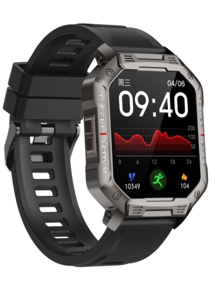 AROAQ - NX3 1.83 inch Color Screen Smart Watch,Support Heart Rate Monitoring/Blood Pressure Monitoring(Black) - Image 1