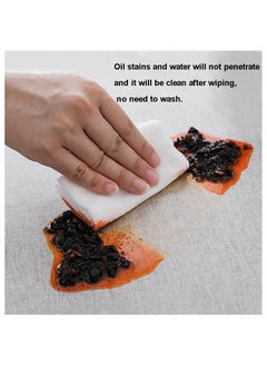 NIBEMINENT Waterproof and oil-proof cotton linen tablecloth no need to clean tablecloth  - Image 3
