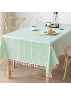 NIBEMINENT Waterproof and oil-proof cotton linen tablecloth no need to clean tablecloth  - Image 1