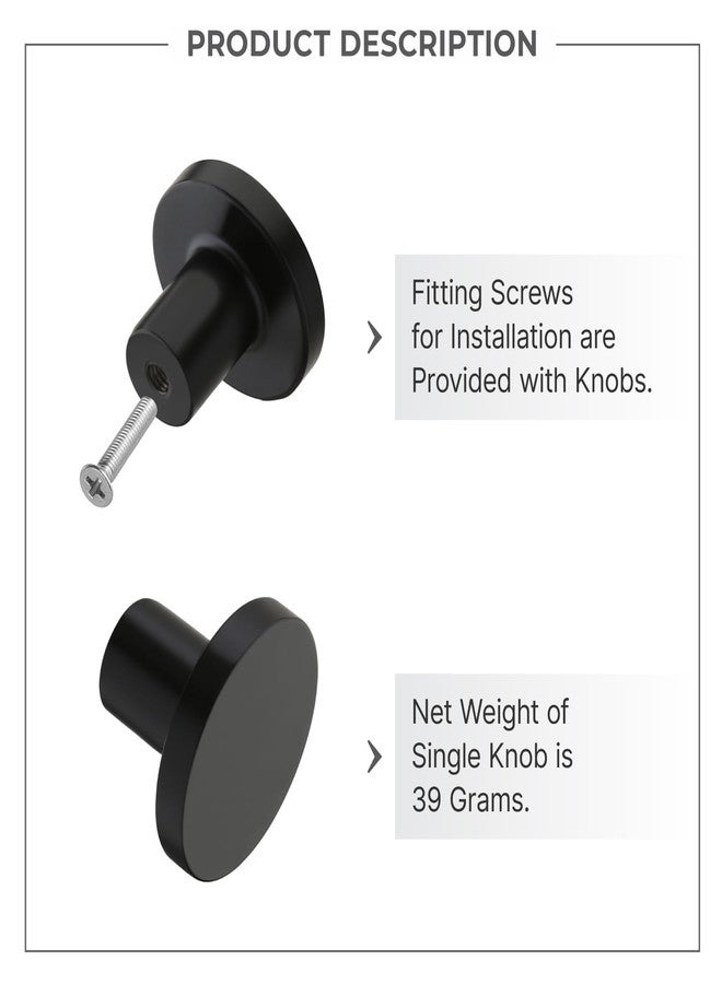 LAPO 3 Piece Drawer Knobs for Home & Office - Durable and Elegant Stainless Steel Door Knob for Cabinets, Cupboards & Dressers (Black Finish) - Image 4