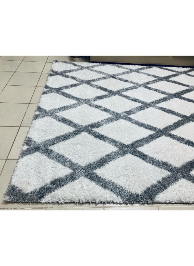 HANDPICKED FURNITURE Handpicked Furniture Fluffy Grey Rug, Ultra Soft Area Carpets For Bed Room, Living Room, And Dining Room, Antislip Floor Carpets, Easy To Clean, Made In Turkey, Rectangle  - Image 4