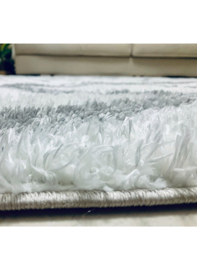 HANDPICKED FURNITURE Handpicked Furniture Fluffy Grey Rug, Ultra Soft Area Carpets For Bed Room, Living Room, And Dining Room, Antislip Floor Carpets, Easy To Clean, Made In Turkey, Rectangle  - Image 2