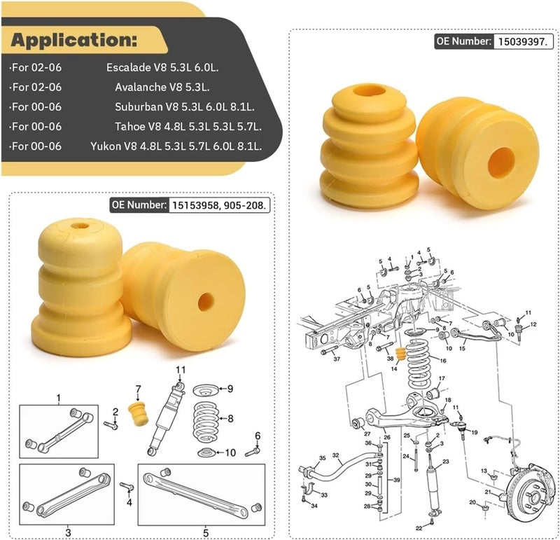 Shock Absorber Bump Stop Set - Image 4