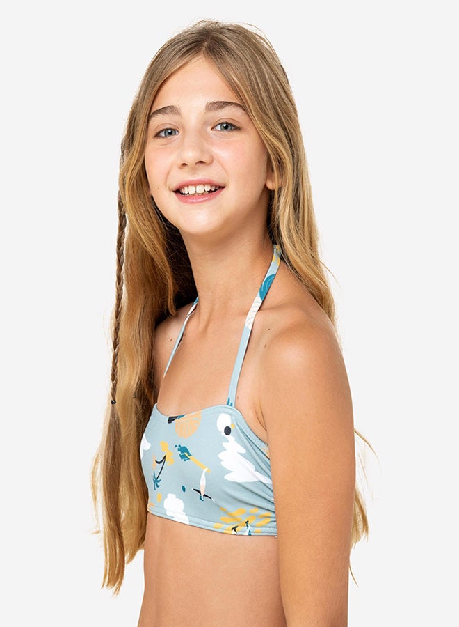 DECATHLON Girls’ bandeau bikini top 100 - Image 1