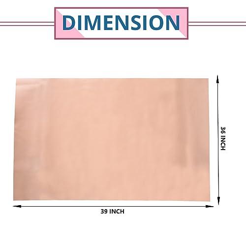 Aqbah Ultra Soft Rubber Sheet for Bed Adult, Toddler, Mattress Protector, Non Absorbent Reusable Crib Mattress Protection Non-Allergic (Peach 39X36 inches) - Image 2