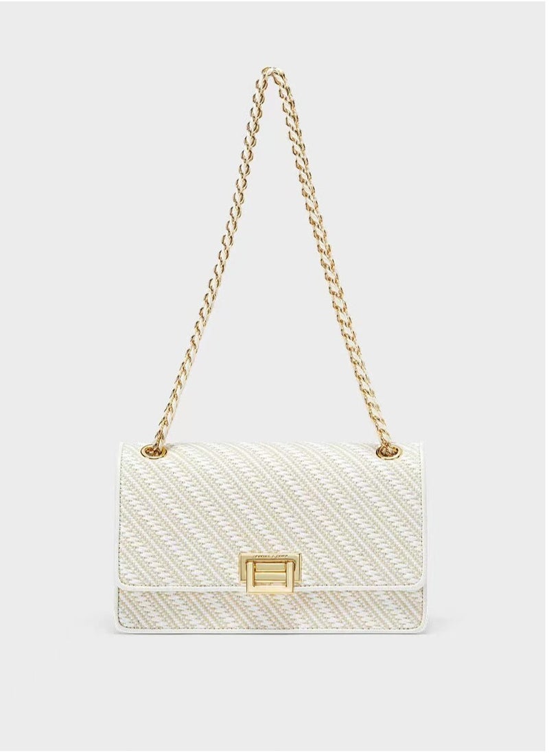 Charles & Keith Charles & Keith Chain Small Square Bag Shoulder Bag Crossbody Bag  - Image 1