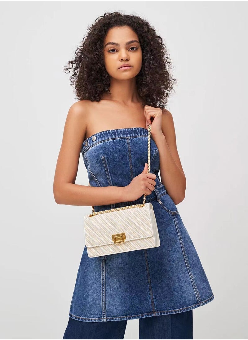 Charles & Keith - Charles & Keith Chain Small Square Bag Shoulder Bag Crossbody Bag - Image 1