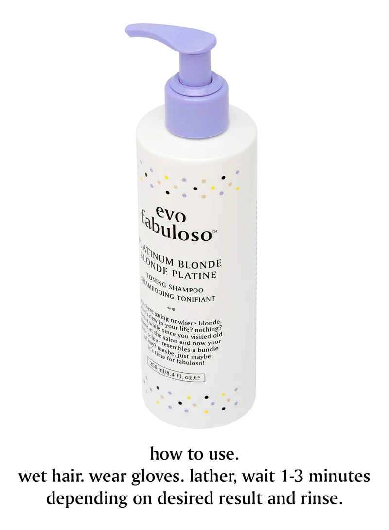 Evo  Evo Fabuloso Platinum Blonde Toning Shampoo 250ml  | Best Price UAE