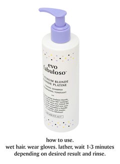 EVO Evo Fabuloso Platinum Blonde Toning Shampoo 250ml  - Image 4