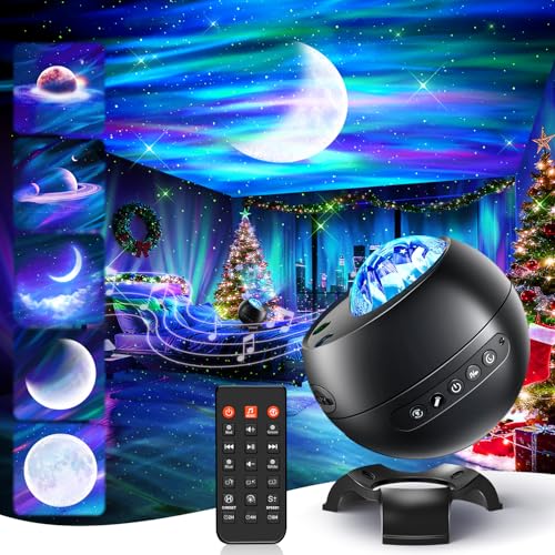 One Fire Northern Lights Projector 715 Year Old Boy Birthday Gifts for Him Galaxy Projector for Bedroom 300Colors Modes Aurora Light15White Noise Sound Machine Bluetooth Star Projector Galaxy Lights - Image 1